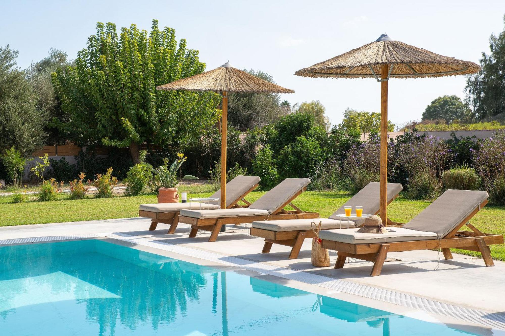 Ethria Pool Villa With Heated Jacuzzi Afantou Exteriör bild