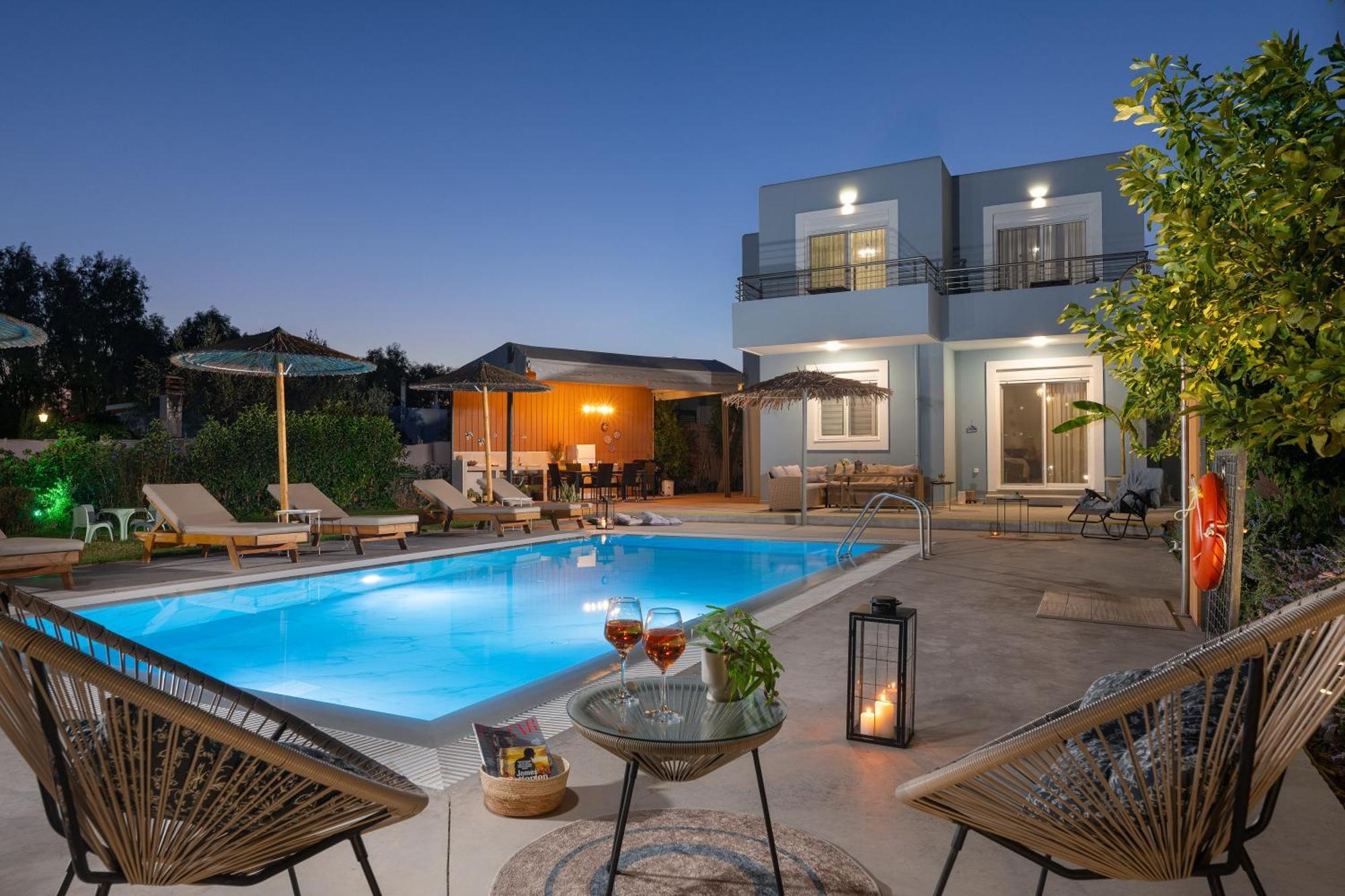 Ethria Pool Villa With Heated Jacuzzi Afantou Exteriör bild